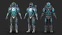 create 3d hard surface character model, robot character and animation vfx