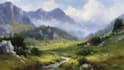 paint landscape in oil painting
