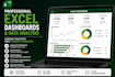 create interactive excel dashboard and data analysis