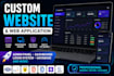 develop a custom website, admin panel, dashboard, login system and database