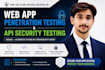 do web,app pentesting and API security testing