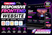 build a responsive frontend website using HTML CSS javascript react