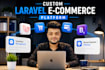 develop a custom ecommerce website using laravel and react