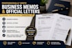 profesionally write business memos and official letters