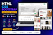 create a responsive HTML CSS landing page