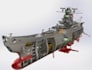 create a space battleship 3d model, spaceship, spacecraft, starship, game assets