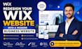 redesign wix website, wix website redesign modern business website
