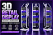 design modern posm retail display, floor display and product stand
