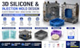 3d silicone injection mold design plastic product mold resin casting step file