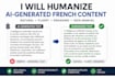humanize aigenerated french content manually