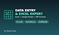 do data entry, excel data cleanup and PDF to excel conversion