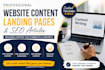write website content, landing pages, and SEO articles