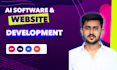do ai website, ai web application, ai software as full stack website deve