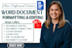 microsoft word document formatting ms word design text proposal document editing