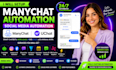 setup manychat automation social media automation manychat chatbot uchat