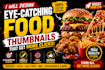 design eye catching food thumbnails and social media posts