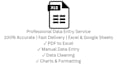 do data entry, excel and google sheets work