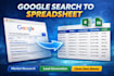 provide structured google search data in spreadsheets