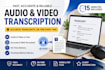 transcribe audio and video accurately
