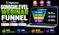 create high converting gohighlevel webinar funnel eventbrite meetup humanitix
