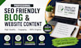 write blog posts and website content