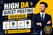 do high da90 dofollow guest post with contextual seo backlinks