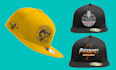 design front, side and back cap hat artwork and mockup