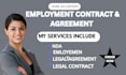 write professional employment contracts, agreements, and ndas