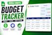 create a google sheets budget tracker with dashboard