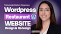 design wordpress restaurant website, food cafe online ordering, food delivery