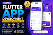 develop a custom flutter mobile app for android and ios with firebase