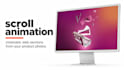 create a cinematic scroll animation website section, dynamic style