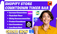 setup shopify countdown timer bar samita essential scarcity algoshop vr hextom