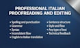 professionally proofread and edit any italian text