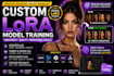 train a custom lora model for consistent ai characters model and products