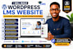build a clean wordpress lms website with essential pages, online course creation