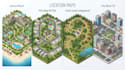 design creative isometric city maps and resort illustrations