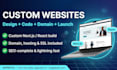 design and develop a custom website with domain and hosting setup