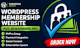 install and setup paid membership pro and create a membership website