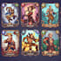 design card game, board game card frame design