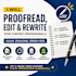 write and rewrite high quality content and articles