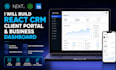 build react CRM client portal and business dashboard