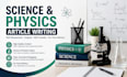 write science and physics articles in english