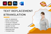replace text in images, screenshots, pdfs with adobe indesign, photoshop