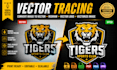 vector tracing, convert image to vector, redraw, vector logo, vectorize image
