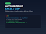 automazione file excel CSV