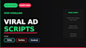 write viral tiktok facebook youtube ad script