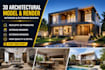 design 3d house model and interior, exterior rendering architectural walkthrough