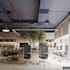photorealistic 3d architect office interior render, commercial space, workspaces