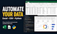 automate excel, CSV and data cleaning tasks with python